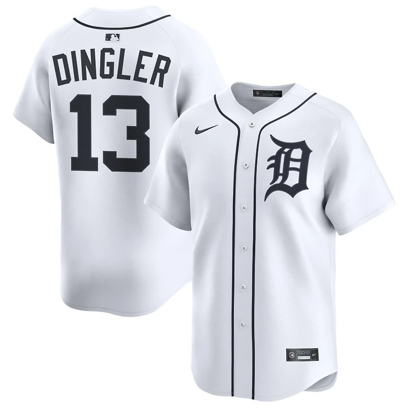 Dillon Dingler Men's Nike White Detroit Tigers Home Limited Custom Jersey