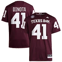 Anthony DiNota Men's adidas  Maroon Texas A&M Aggies NIL Pick-A-Player Home Premier Football Jersey