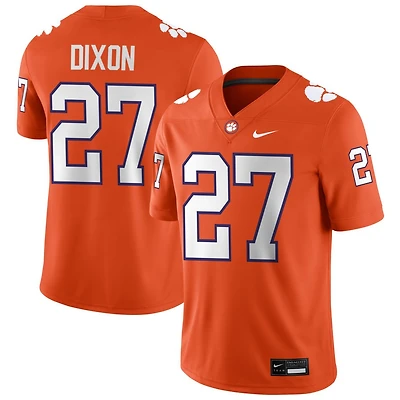 Noah Dixon Men's Nike Orange Clemson Tigers NIL Pick-A-Player Game Jersey
