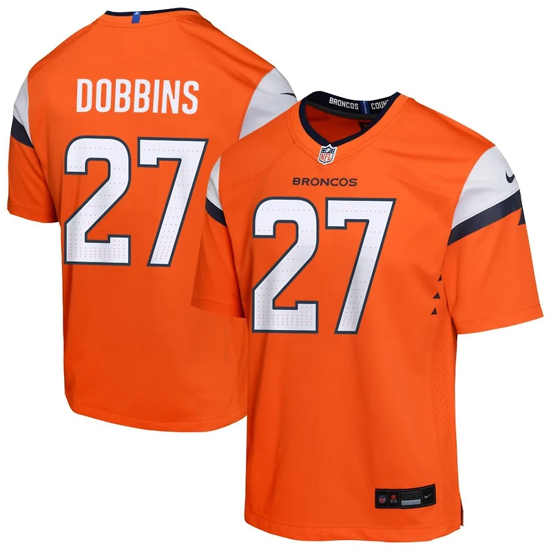 J.K. Dobbins Youth Nike  Orange Denver Broncos Mile High Collection Custom Game Jersey