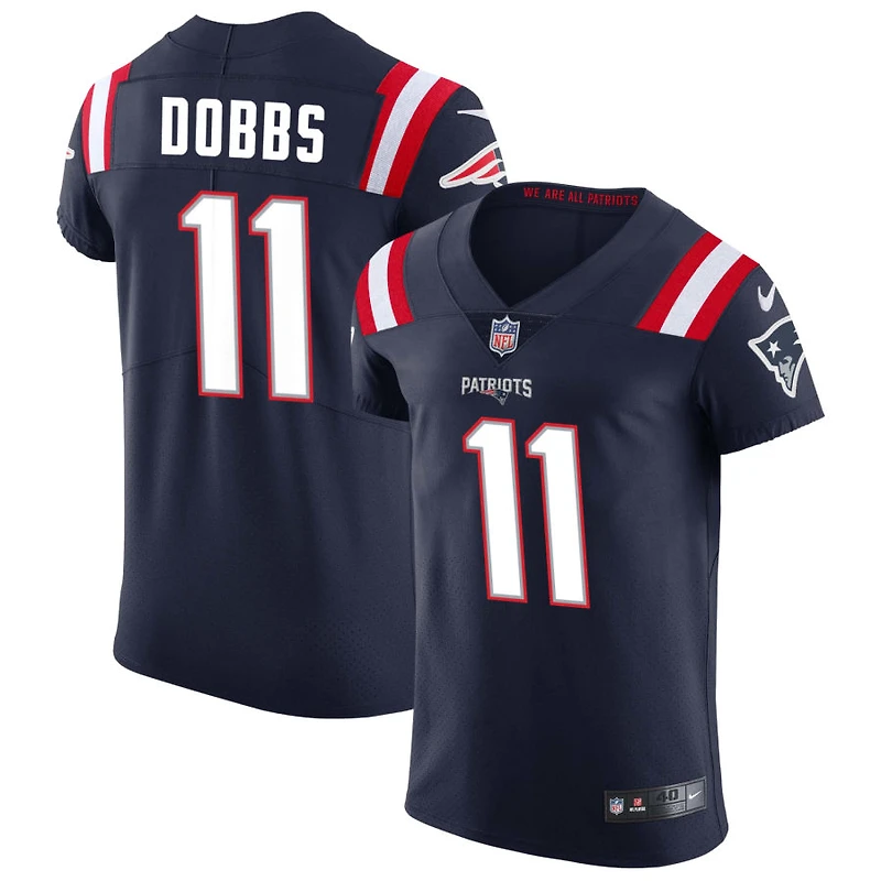 Joshua Dobbs Men's Nike Navy New England Patriots Vapor Elite Custom Jersey