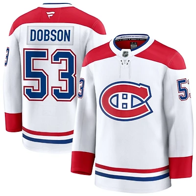 Noah Dobson Men's Fanatics White Montreal Canadiens Away Premium Custom Jersey