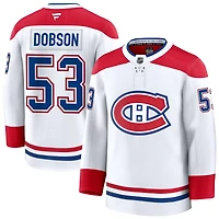 Noah Dobson Men's Fanatics White Montreal Canadiens Away Premium Custom Jersey