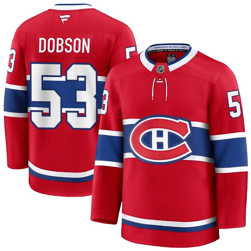 Noah Dobson Men's Fanatics Red Montreal Canadiens Home Premium Custom Jersey