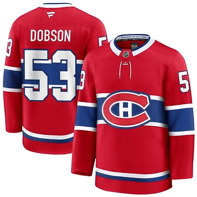 Noah Dobson Men's Fanatics Red Montreal Canadiens Home Premium Custom Jersey