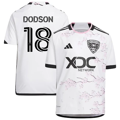 Derek Dodson Youth adidas White D.C. United 2023 The Cherry Blossom Kit Replica Custom Jersey