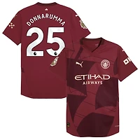 Gianluigi Donnarumma Men's Puma  Burgundy Manchester City 2024/25 Third Authentic Custom Jersey