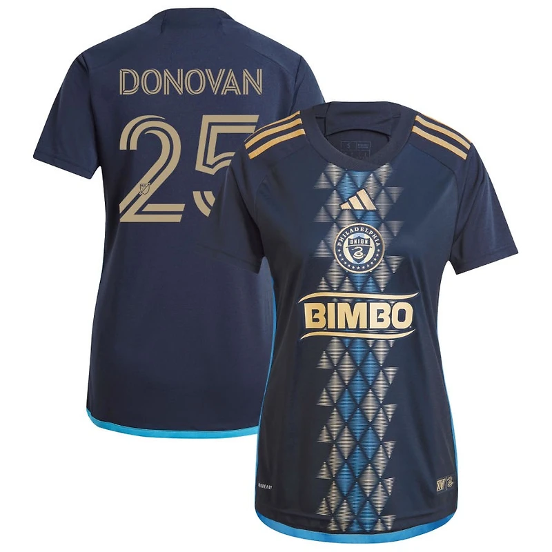 Chris Donovan Women's adidas Navy Philadelphia Union 2024 The XV Kit Replica Custom Jersey