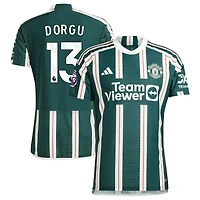 Patrick Dorgu Men's adidas  Green Manchester United 2023/24 Away Authentic Custom Jersey