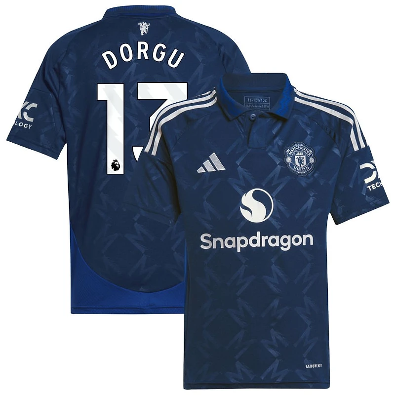 Patrick Dorgu Youth adidas  Navy Manchester United 2024/25 Replica Custom Jersey