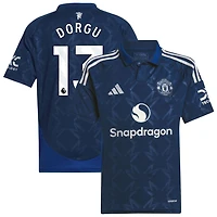 Patrick Dorgu Youth adidas  Navy Manchester United 2024/25 Replica Custom Jersey