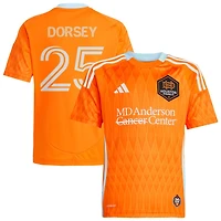 Griffin Dorsey Youth adidas  Orange Houston Dynamo FC 2025 Season 20 Replica Custom Jersey