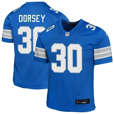 Khalil Dorsey Youth Nike Blue Detroit Lions Custom Game Jersey