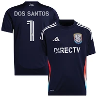 CJ Dos Santos Youth adidas  Navy San Diego FC 2025 State of Flow Replica Custom Jersey
