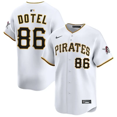 Wilber Dotel Men's Nike White Pittsburgh Pirates Home Limited Custom Jersey