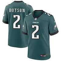 Jahan Dotson Men's Nike Midnight Green Philadelphia Eagles Custom Game Jersey