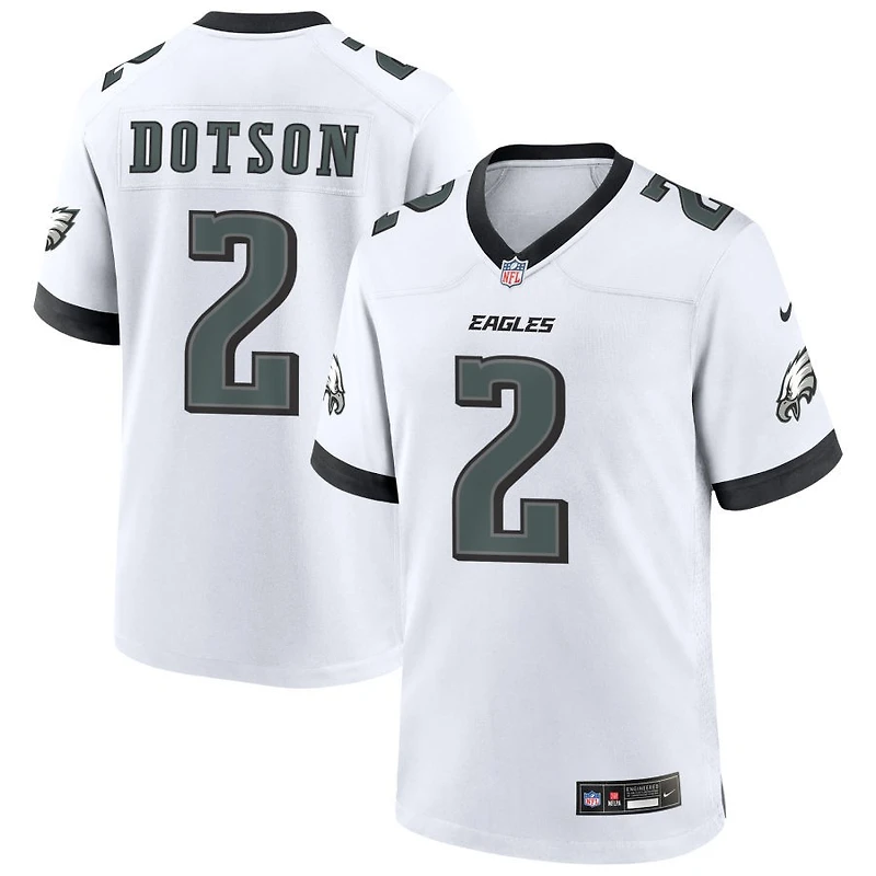Jahan Dotson Men's Nike White Philadelphia Eagles Custom Game Jersey