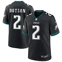 Jahan Dotson Men's Nike Black Philadelphia Eagles Alternate Custom Game Jersey