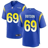 Kevin Dotson Men's Nike Royal Los Angeles Rams Custom Game Jersey