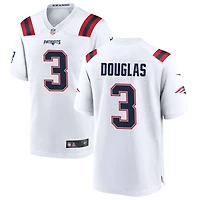 DeMario Douglas Men's Nike White New England Patriots Custom Game Jersey