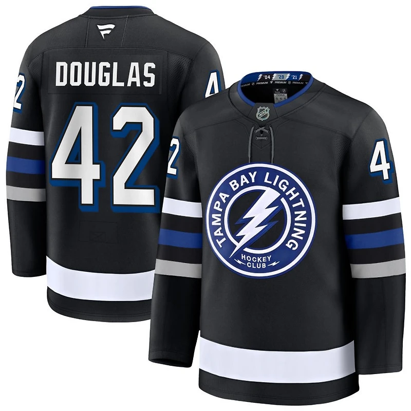 Curtis Douglas Men's Fanatics Black Tampa Bay Lightning Alternate Premium Custom Jersey