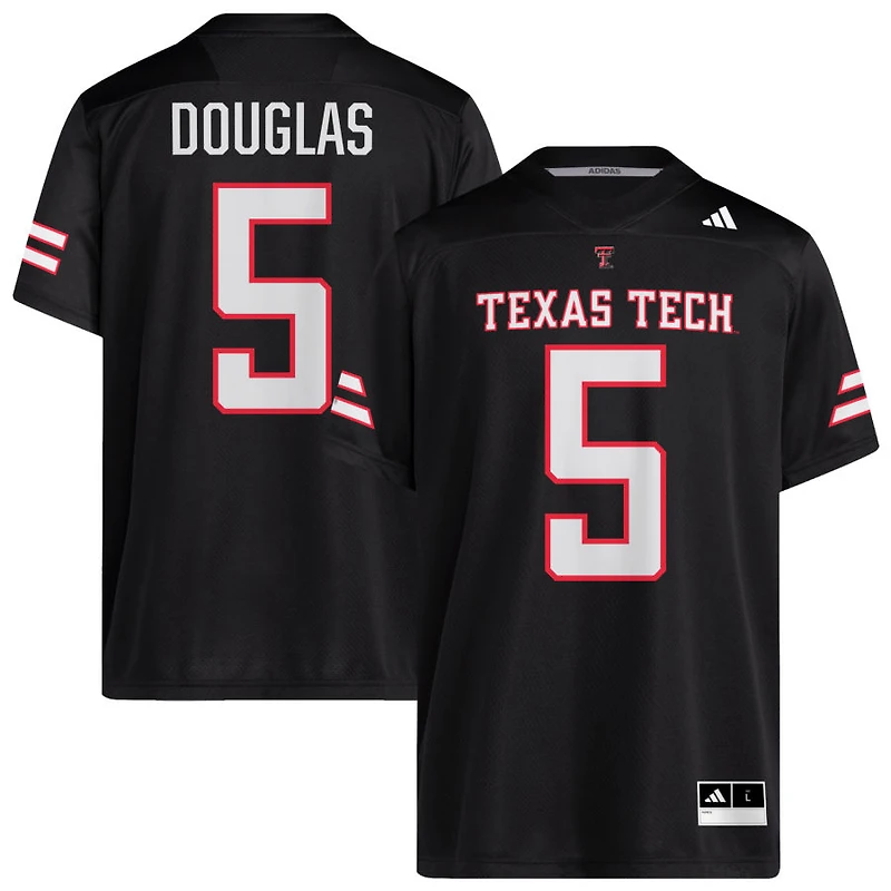 Caleb Douglas Men's adidas  Black Texas Tech Red Raiders Alternate Pick-A-Player NIL Replica Football Jersey