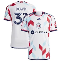 Bryan Dowd Men's adidas  White Chicago Fire 2024 A Kit For All Authentic Custom Jersey