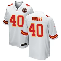 Ethan Downs Men's Nike White Kansas City Chiefs Custom Game Jersey