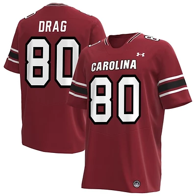 Max Drag Men's Under Armour Garnet South Carolina Gamecocks NIL Pick-A-Player Replica Football Jersey