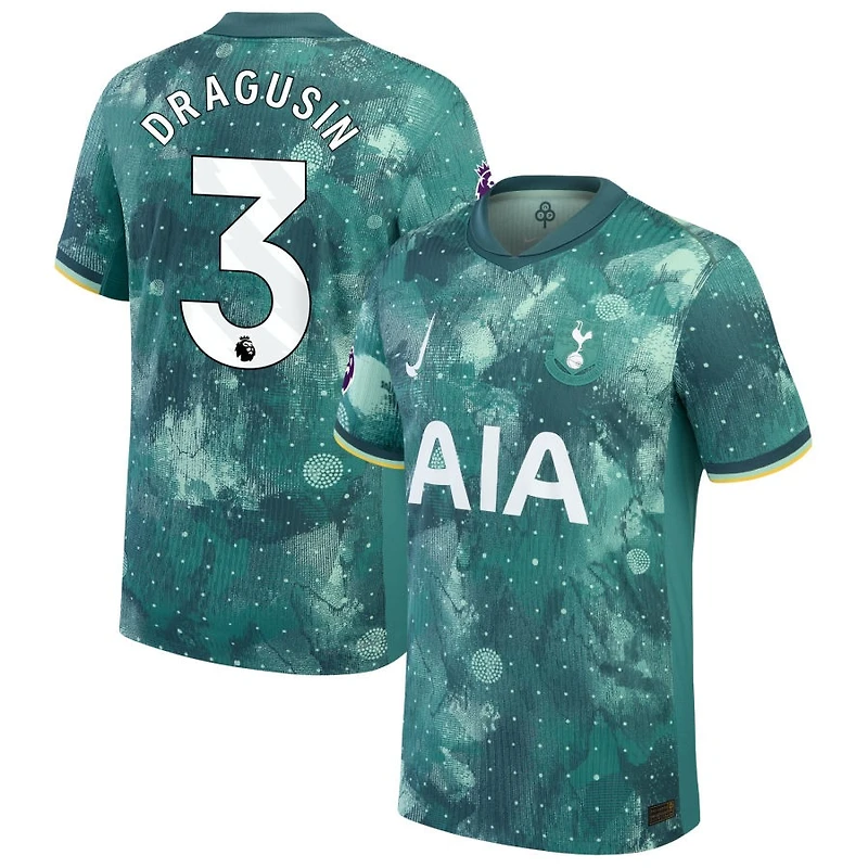 Radu Dragusin Men's Nike Green Tottenham Hotspur 2024/25 Third Authentic Custom Jersey