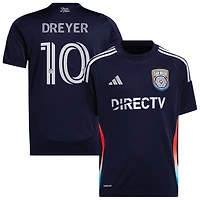 Anders Dreyer Youth adidas  Navy San Diego FC 2025 State of Flow Replica Custom Jersey