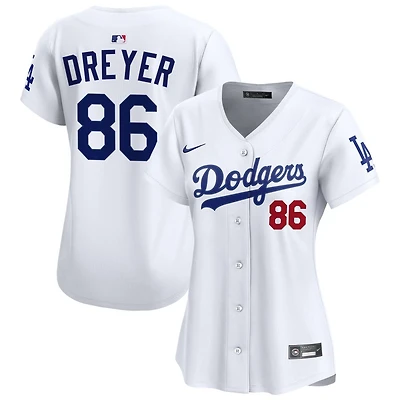 Jack Dreyer Women's Nike  White Los Angeles Dodgers Home Limited Custom Jersey