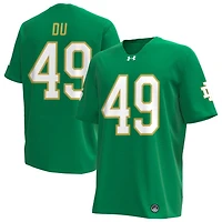 Charles Du Men's Under Armour Kelly Green Notre Dame Fighting Irish Alternate NIL Pick-A-Player Replica Football Jersey