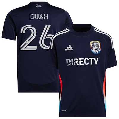 Manu Duah Youth adidas  Navy San Diego FC 2025 State of Flow Replica Custom Jersey