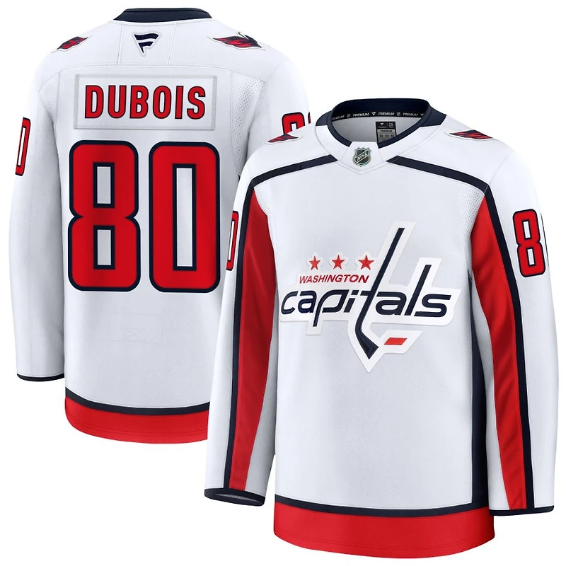 Pierre-Luc Dubois Men's Fanatics White Washington Capitals Away Premium Custom Jersey