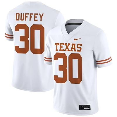 Jackson Duffey Men's Nike White Texas Longhorns NIL Pick-A-Player Game Jersey