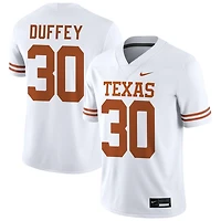 Jackson Duffey Men's Nike White Texas Longhorns NIL Pick-A-Player Game Jersey