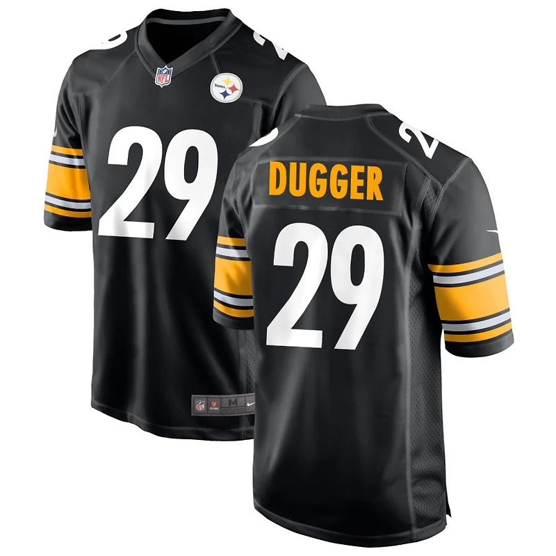 Kyle Dugger Men's Nike Black Pittsburgh Steelers Custom Game Jersey