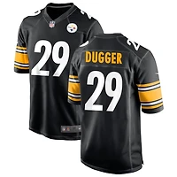 Kyle Dugger Men's Nike Black Pittsburgh Steelers Custom Game Jersey
