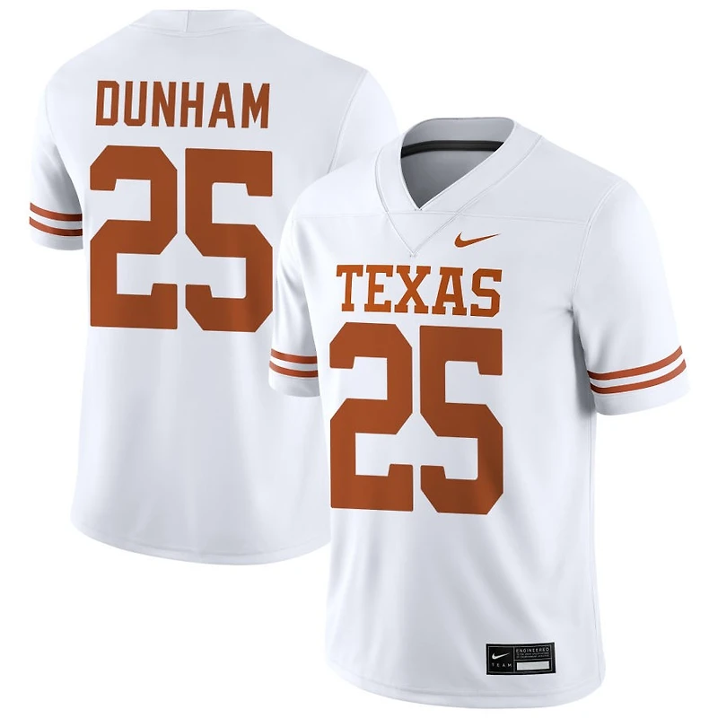 Luke Dunham Men's Nike White Texas Longhorns NIL Pick-A-Player Game Jersey