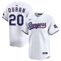 Ezequiel Duran Men's Nike White Texas Rangers Home Limited Custom Jersey