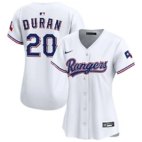 Ezequiel Duran Women's Nike  White Texas Rangers Home Limited Custom Jersey