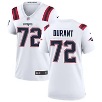 Yasir Durant Women's Nike New England Patriots White Custom Game Jersey