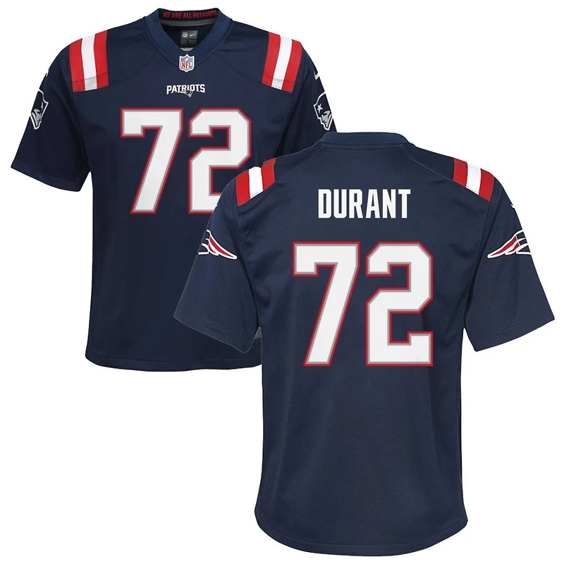 Yasir Durant Youth Nike Navy New England Patriots Custom Game Jersey