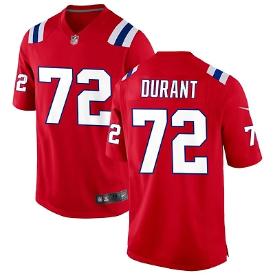 Yasir Durant Men's Nike Red New England Patriots Alternate Custom Jersey