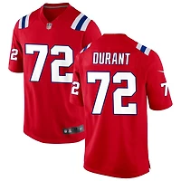 Yasir Durant Men's Nike Red New England Patriots Alternate Custom Jersey