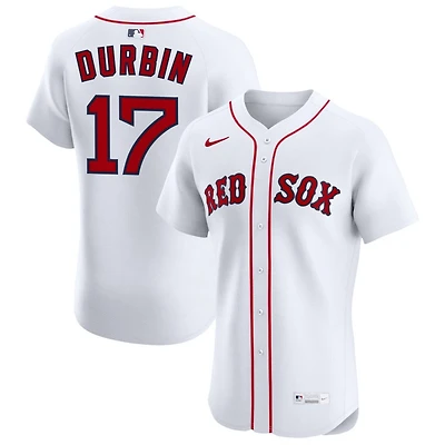 Caleb Durbin Men's Nike White Boston Red Sox Home Elite Custom Jersey