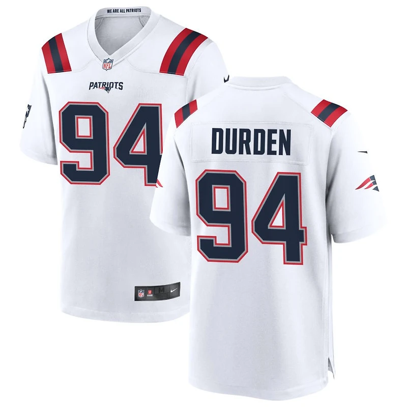 Cory Durden Men's Nike White New England Patriots Custom Game Jersey