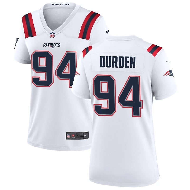 Cory Durden Women's Nike New England Patriots White Custom Game Jersey