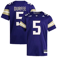 Zach Durfee Men's adidas  Purple Washington Huskies NIL Pick-A-Player Home Premier Football Jersey